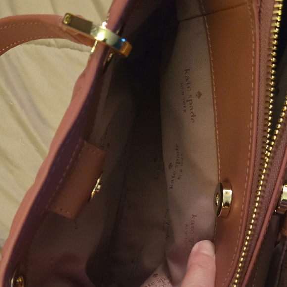 Kate Spade Mauve Quilted Shoulder Bag - Picture 8 of 9